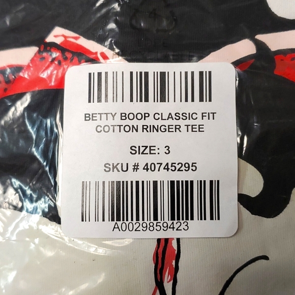 ❤️NWT VINTAGE TORRID BETTY BOOP HALLOWEEN RINGER TEE - MONSTER ZOMBIE PLUS SIZE - Picture 12 of 12